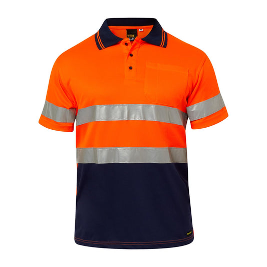 WSP410-Hi Vis Two Tone Ss Polo & Tape