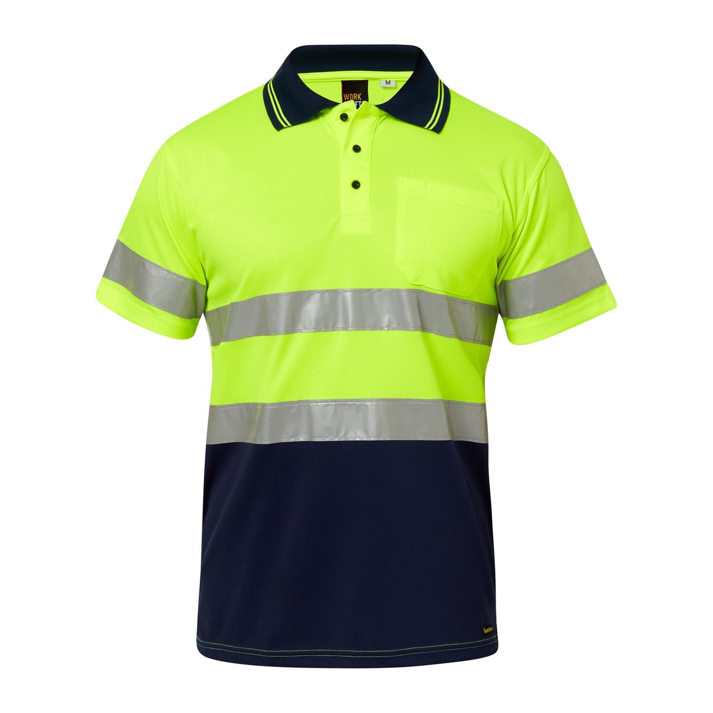 WSP410-Hi Vis Two Tone Ss Polo & Tape