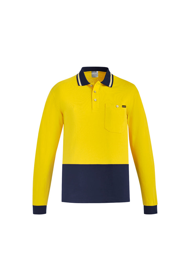 ZH430-Mens Hi Vis Cotton L/S Polo