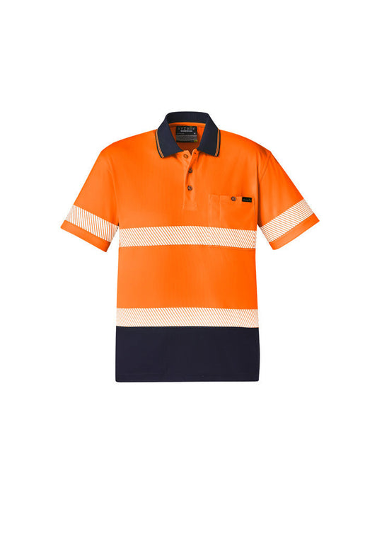 ZH535-Unisex Hi Vis Segmented S/S Polo - Hoop Taped