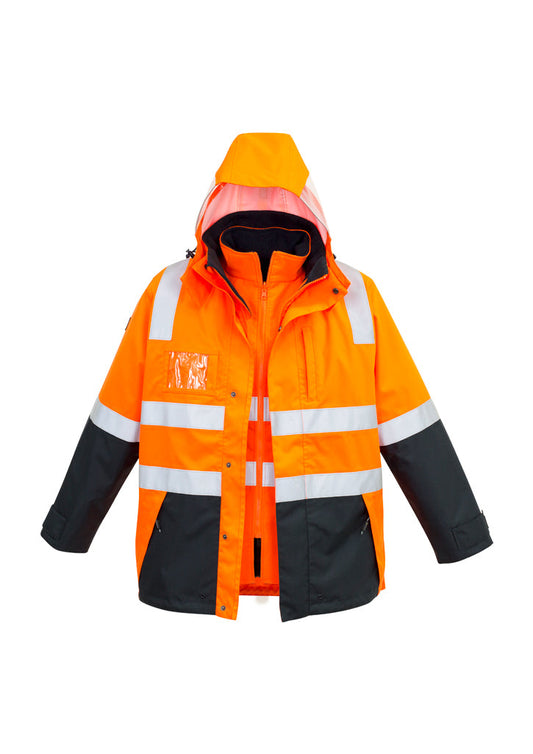 ZJ532-Mens Hi Vis 4 in 1 Waterproof Jacket