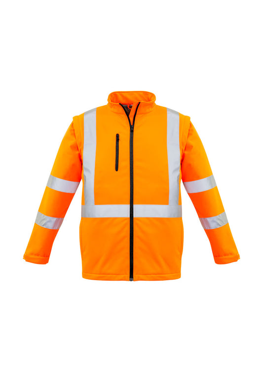 ZJ680-Unisex Hi Vis 2 in 1 X Back Soft Shell Jacket