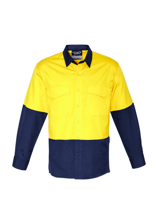 ZW128-Mens Rugged Cooling Hi Vis Spliced Shirt