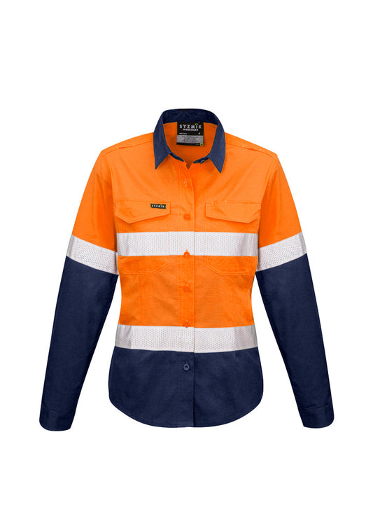 ZW720-Womens Rugged Cooling Taped Hi Vis Spliced Shirt