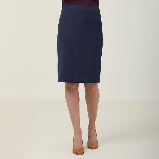 CAT2L3-SHARKSKIN DETAIL PENCIL SKIRT