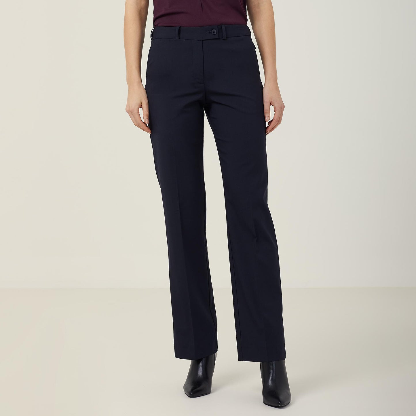 CAT38Z-STRETCH WOOL BLEND SECRET WAIST PANT