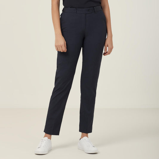 CAT3QF-POLY VISCOSE STRETCH SLIM LEG SECRET WAIST PANT