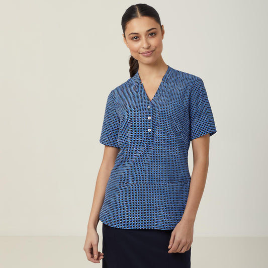 CAT9R9-PIXEL PRINT SHORT SLEEVE TUNIC