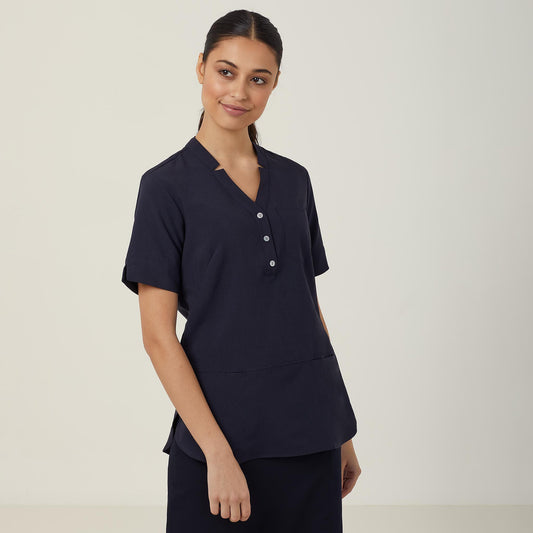 CAT9XQ-POLYLIN SHORT SLEEVE TUNIC