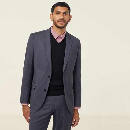 CATB8T-SHARKSKIN 2 BUTTON JACKET