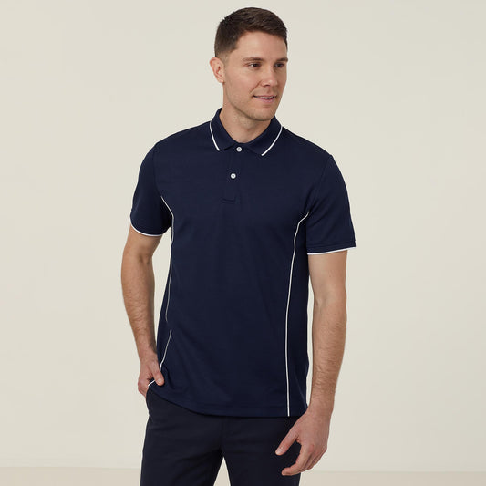 CATJA2-POLYFACE SHORT SLEEVE TIPPED POLO-ANTIBACTERIAL