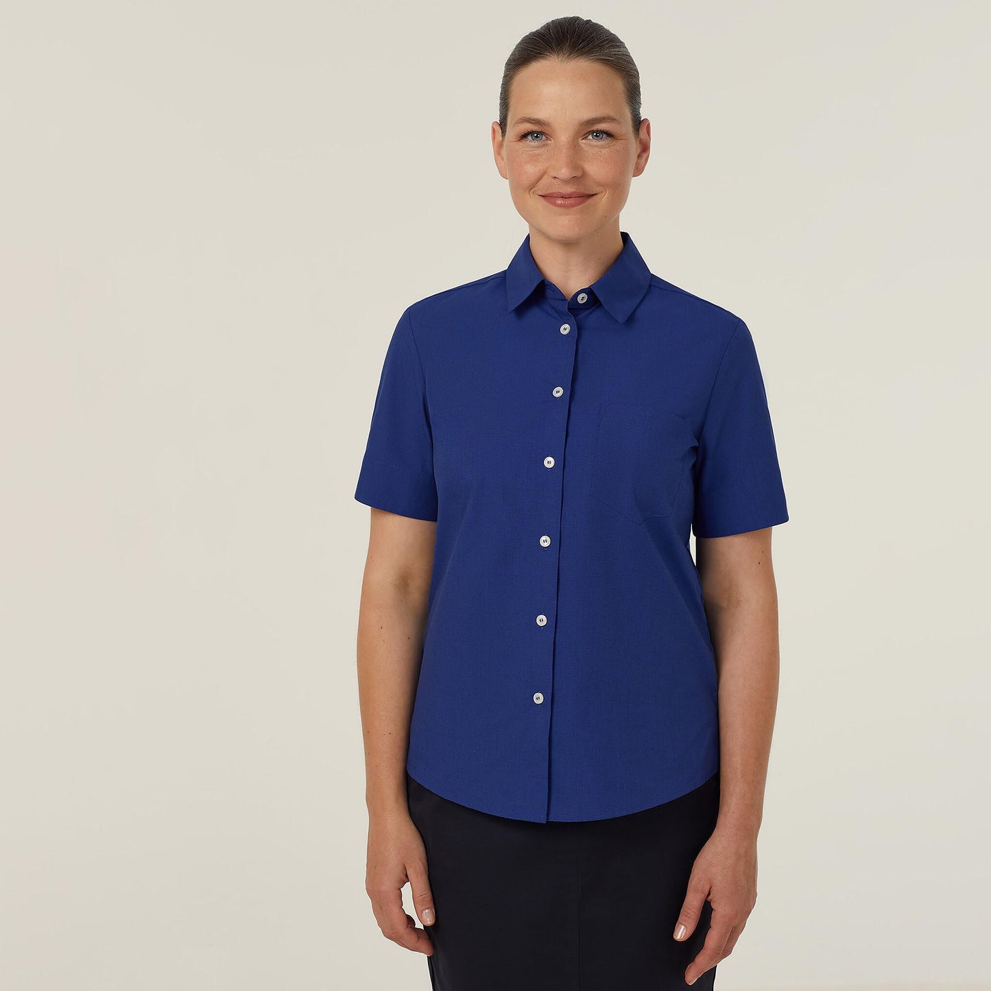 CATUDJ-POLY COTTON END ON END SHORT SLEEVE SHIRT