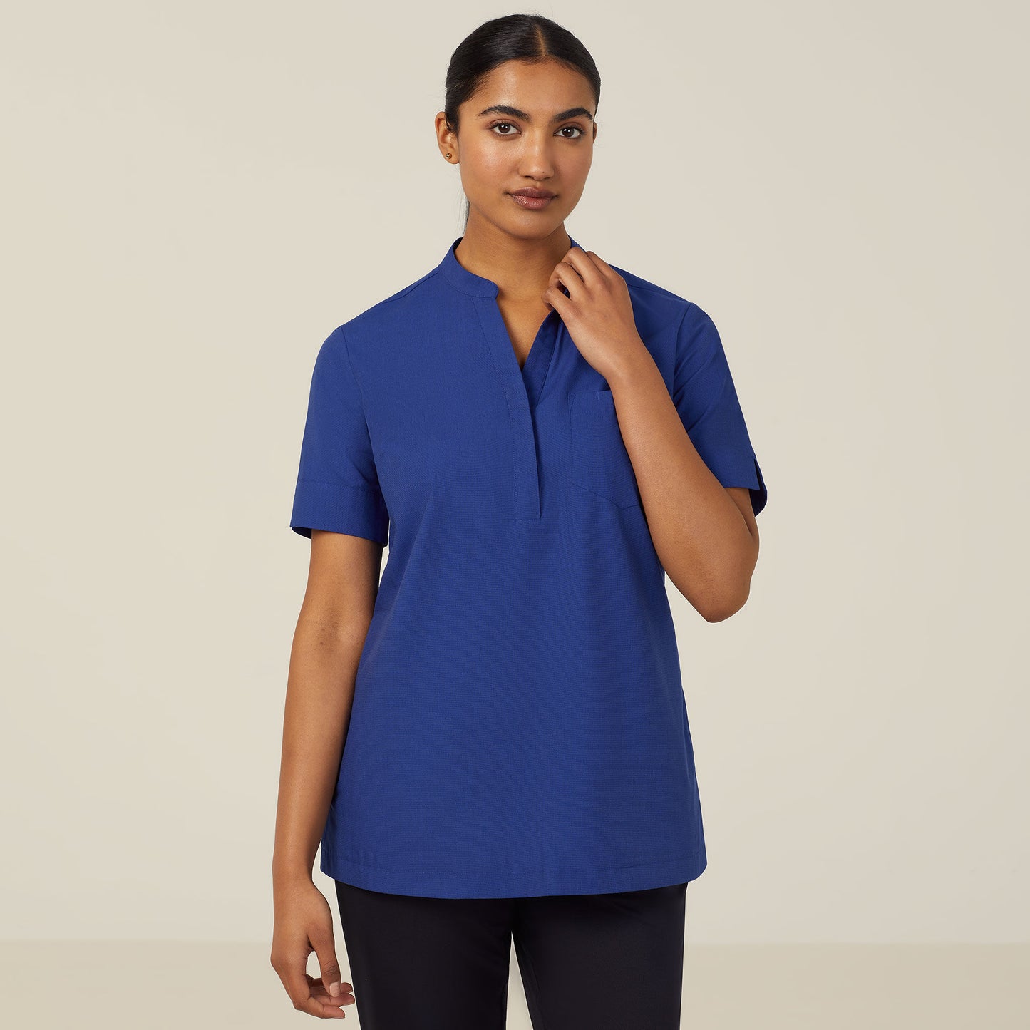 CATUGA-POLY COTTON END ON END SHORT SLEEVE TUNIC