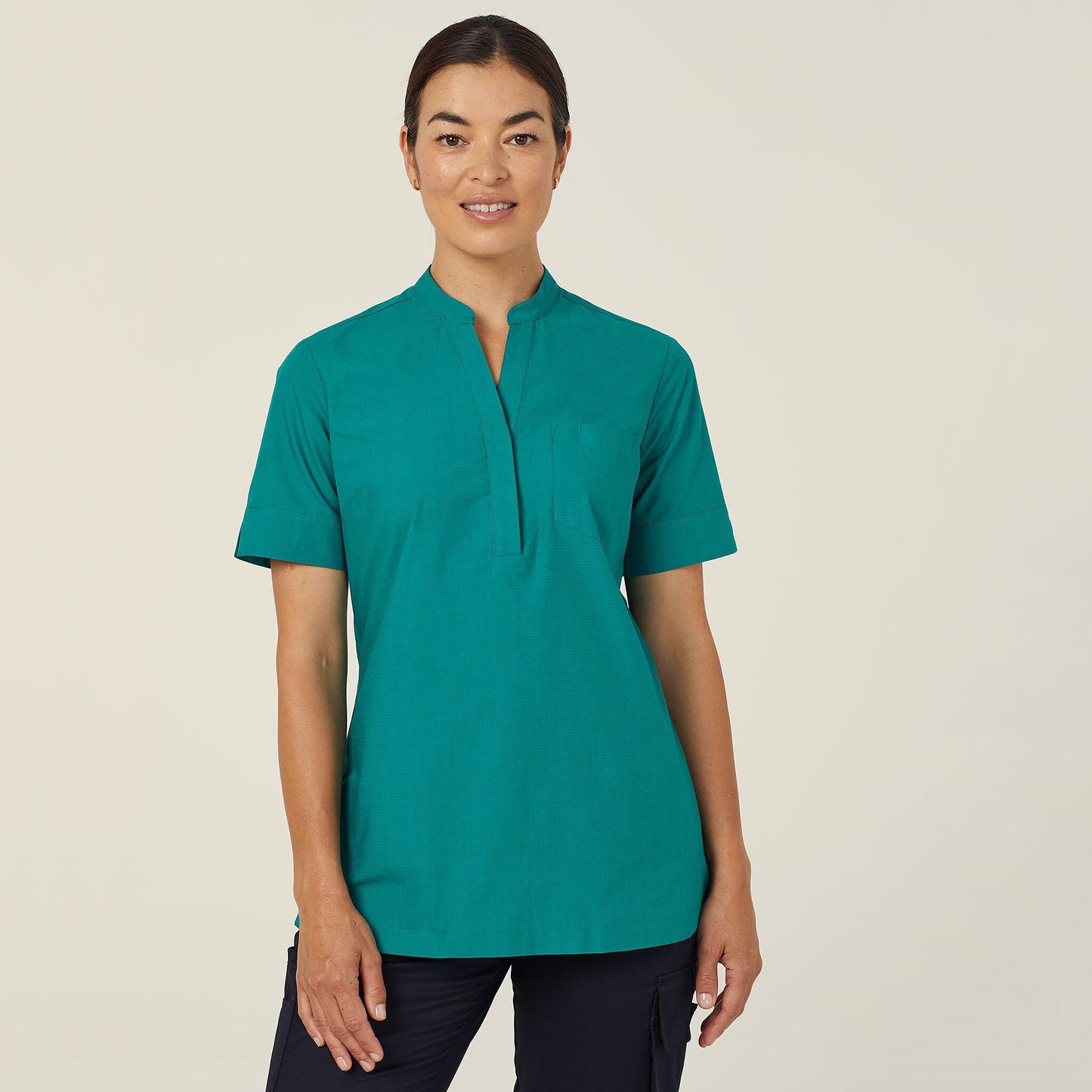 CATUGA-POLY COTTON END ON END SHORT SLEEVE TUNIC