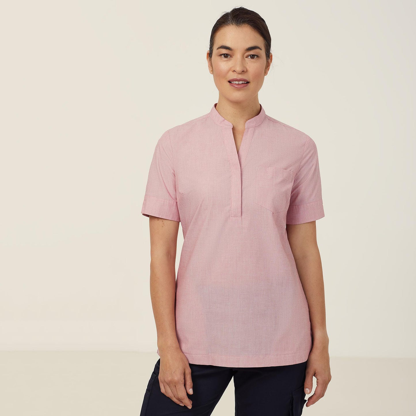 CATUGA-POLY COTTON END ON END SHORT SLEEVE TUNIC