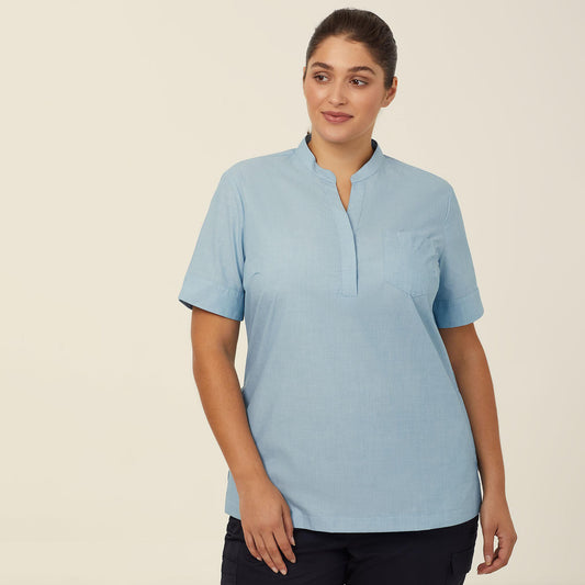 CATUGA-POLY COTTON END ON END SHORT SLEEVE TUNIC