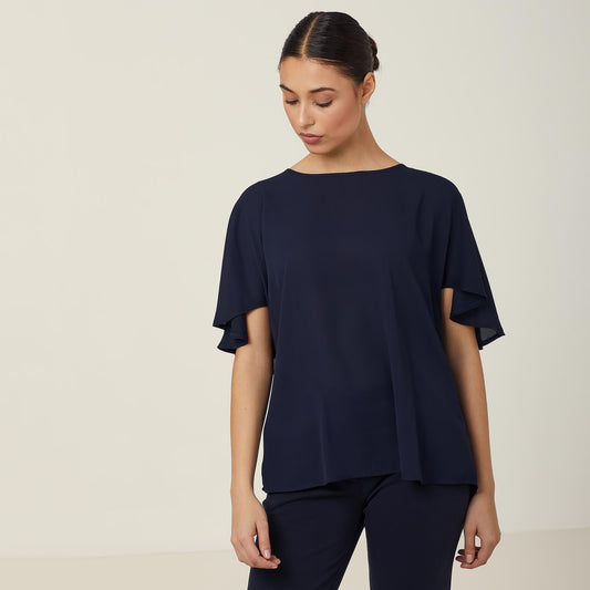 CATUKD-GEORGIE CAPE BLOUSE