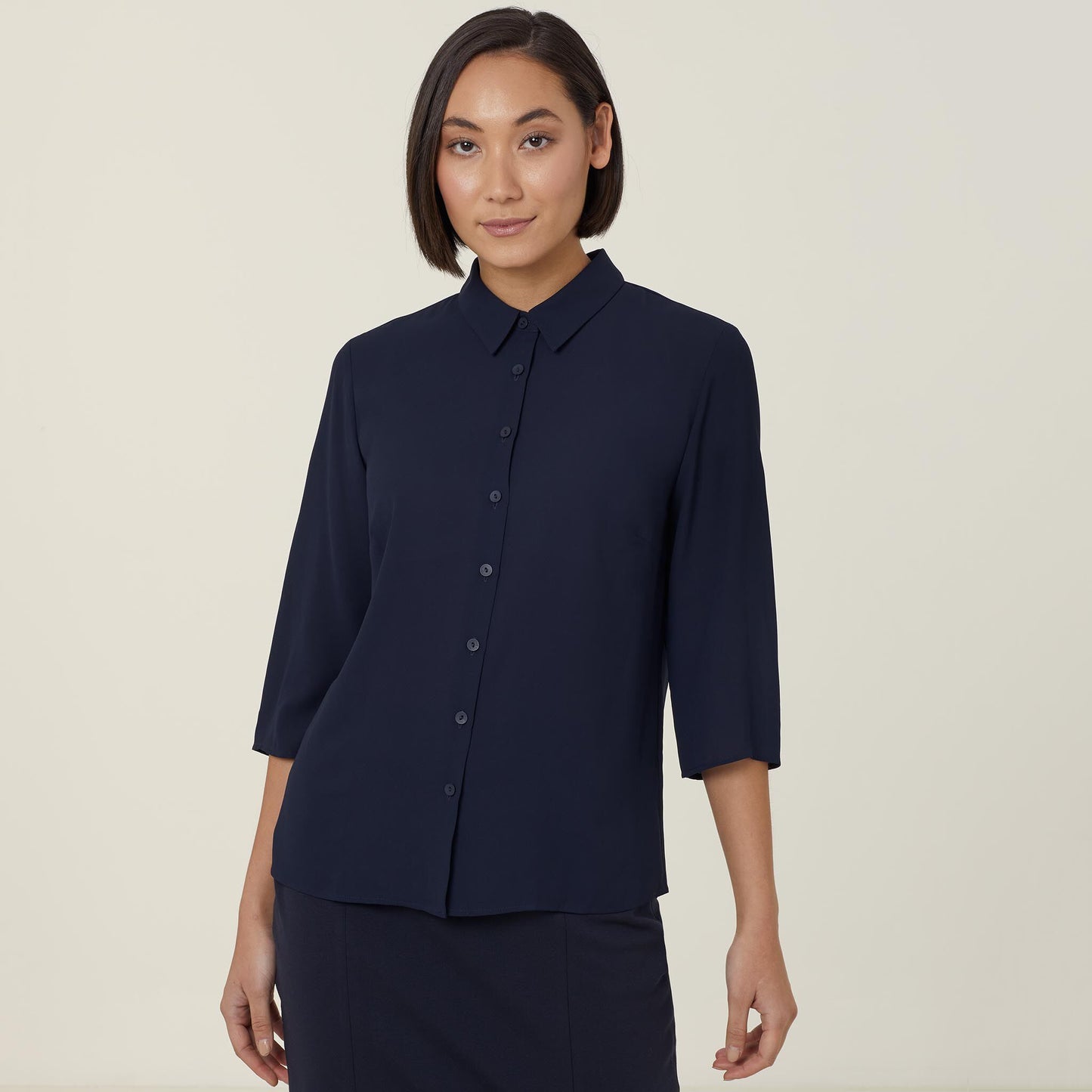 CATUKZ-GEORGIE 3/4 PLEAT BACK SHIRT