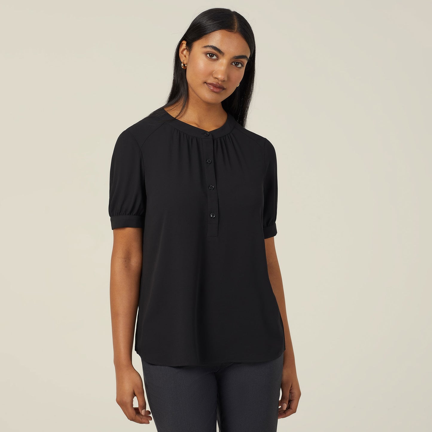 CATUQU-GEORGIE SHORT SLEEVE BLOUSE