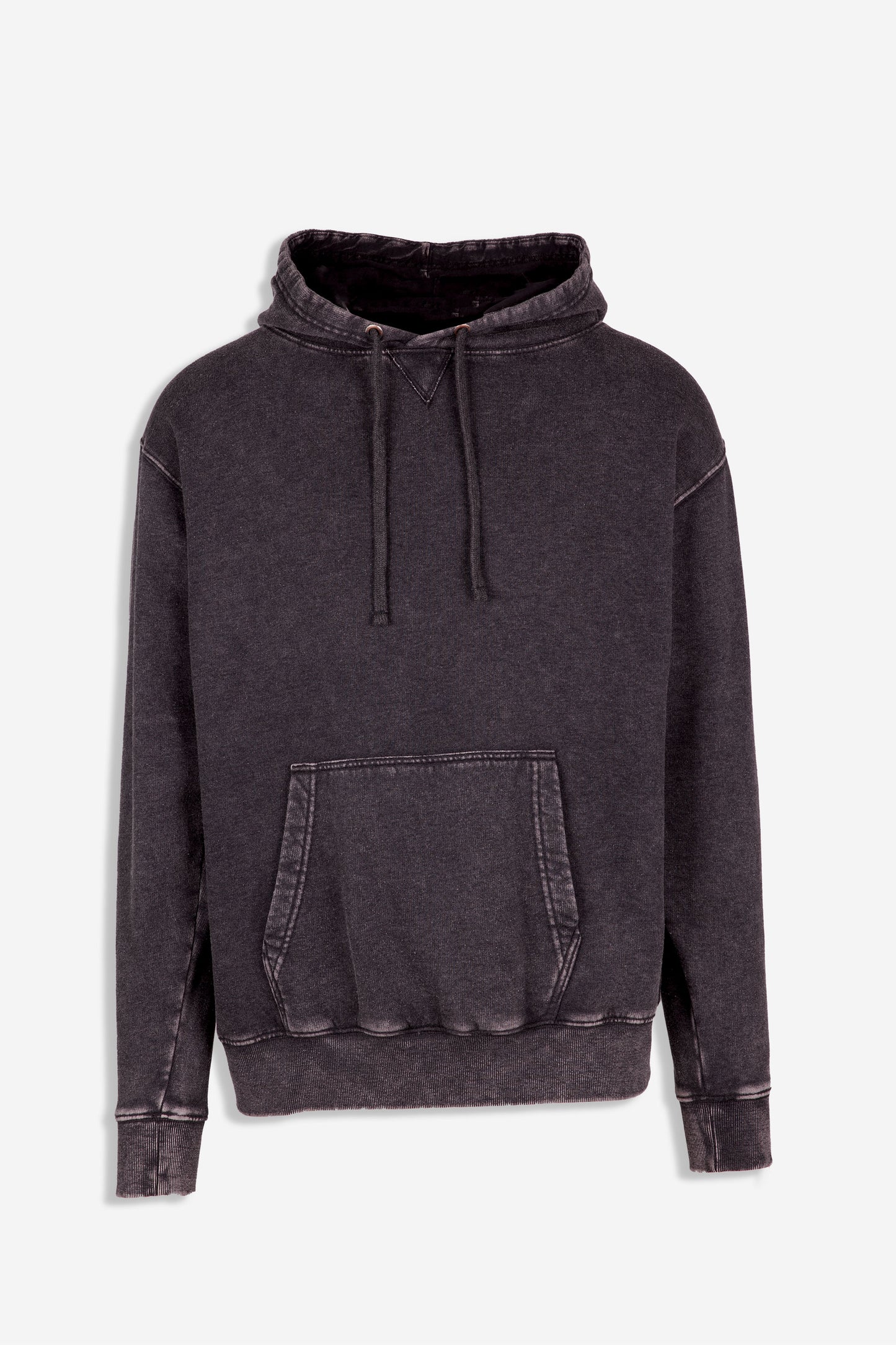 F363AW-Mens stone washed fleece hoodie