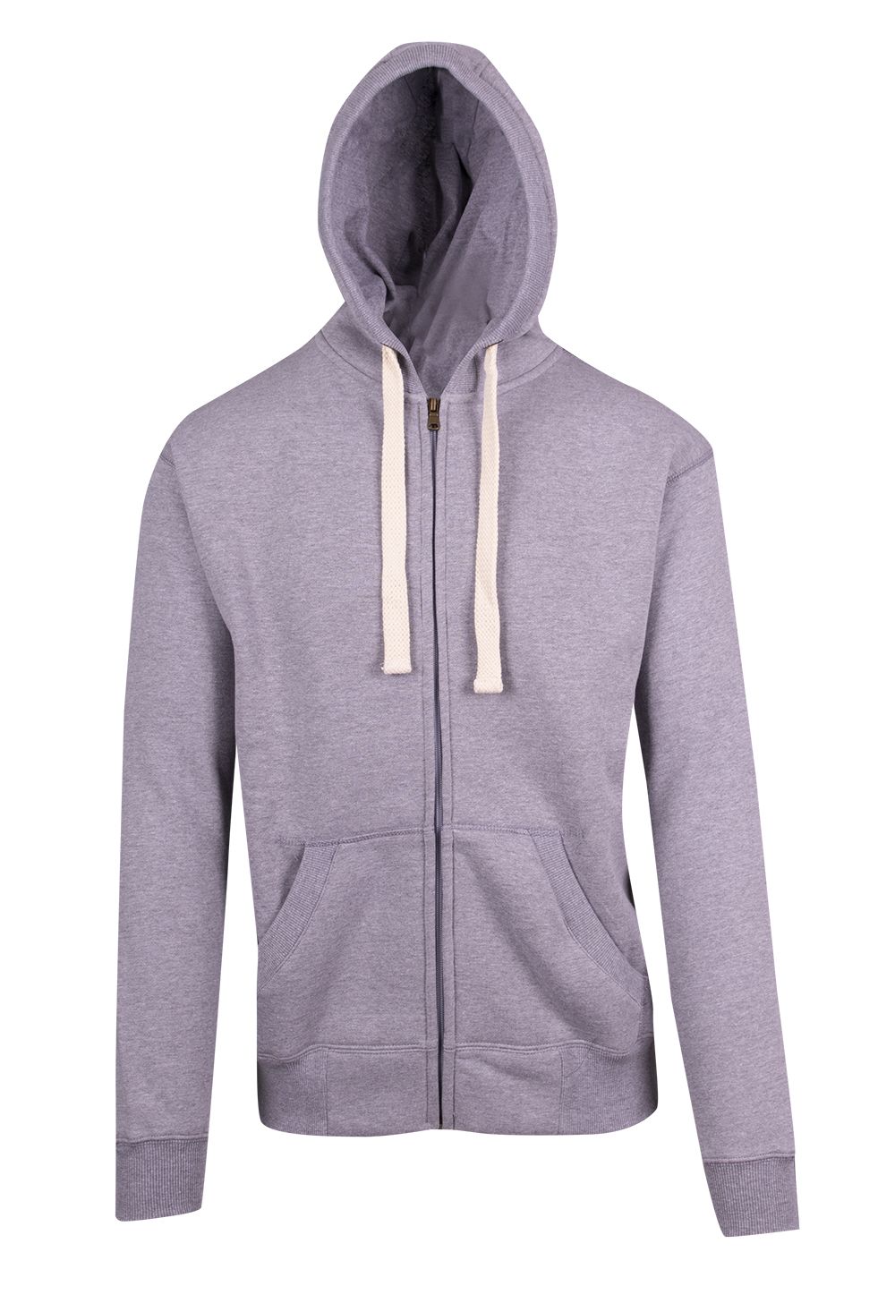 F909HZ-Mens Brushed Heavy Zip Fleece Hoodie