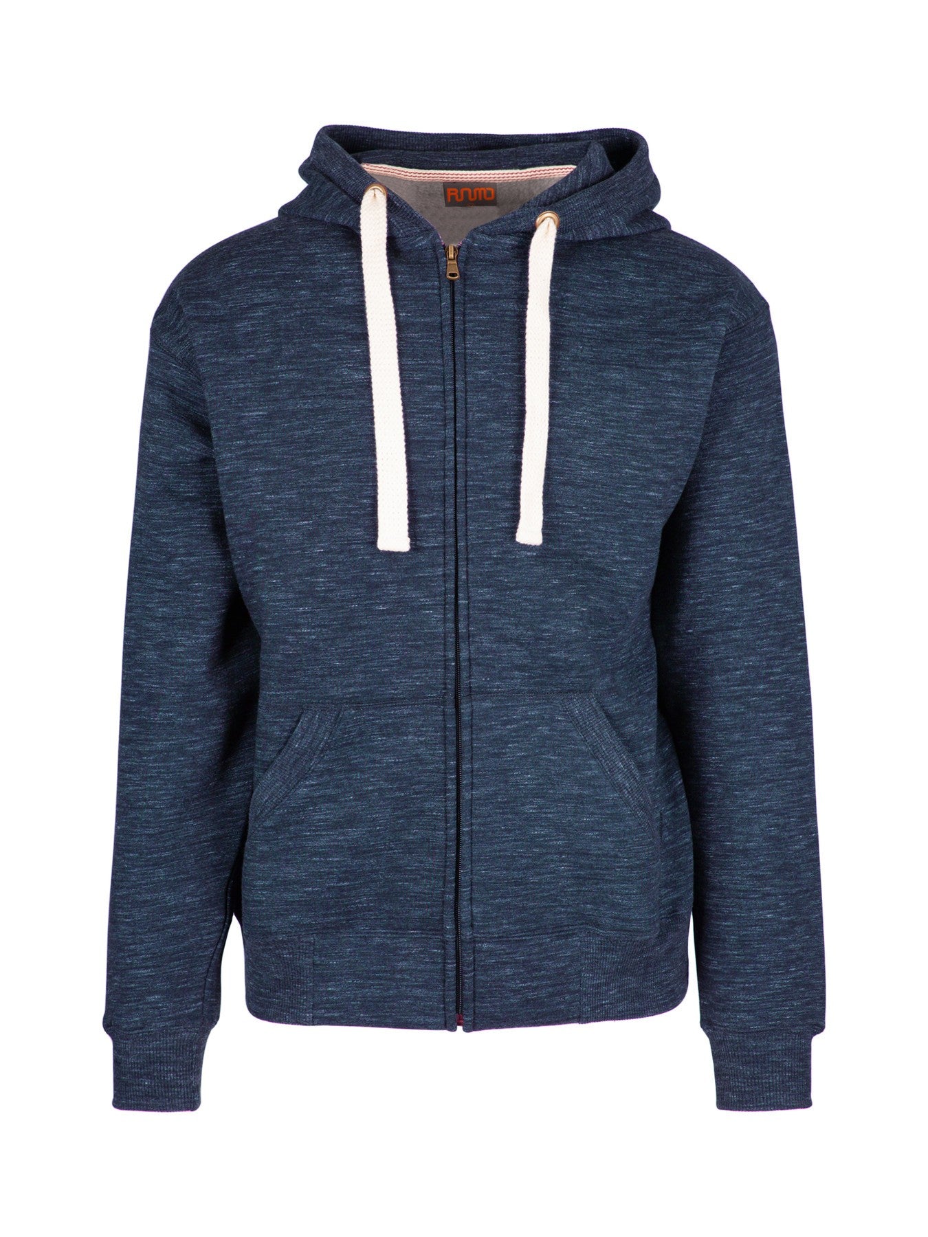 F909HZ-Mens Brushed Heavy Zip Fleece Hoodie