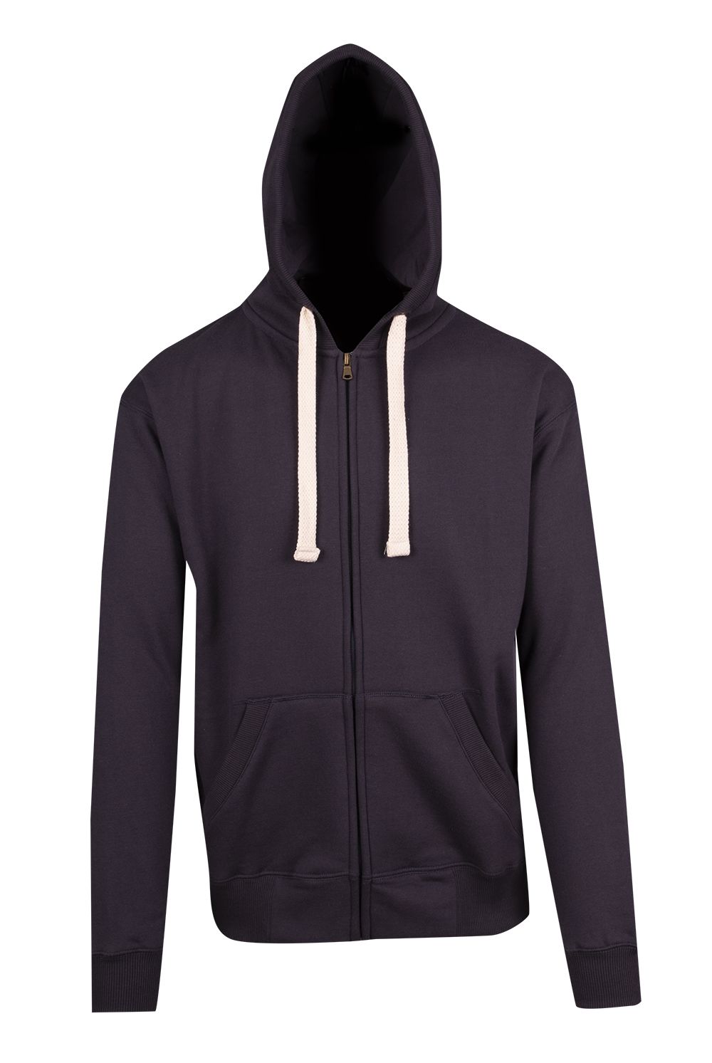 F909HZ-Mens Brushed Heavy Zip Fleece Hoodie