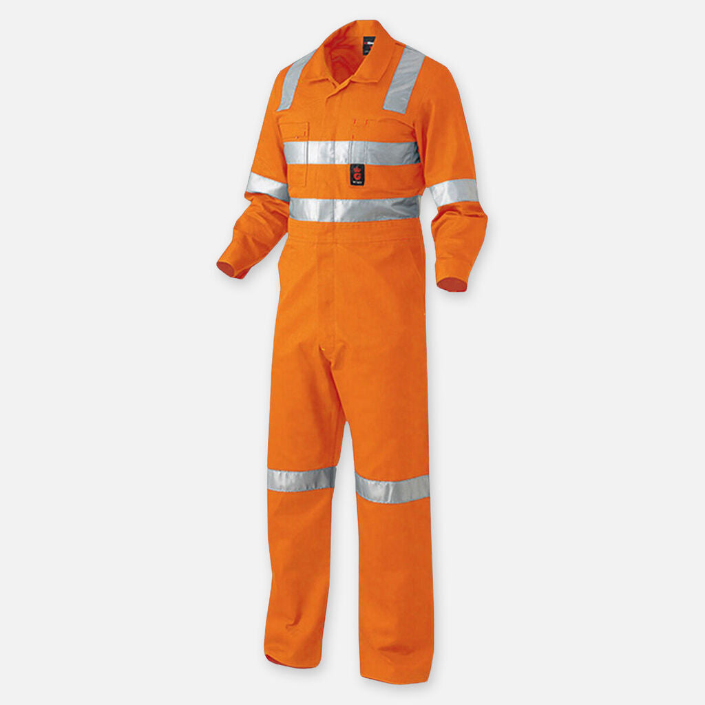 K51015-Hi-Vis Reflective Combination Drill Overall Cross Pattern