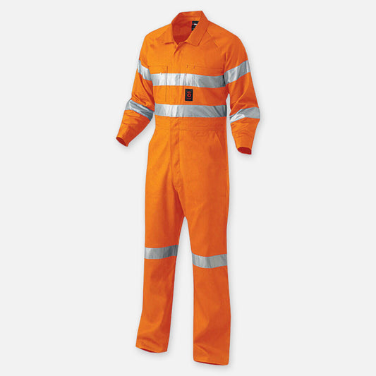 K51305-Hi-Vis Summerweight Drill Reflective Combination Overall