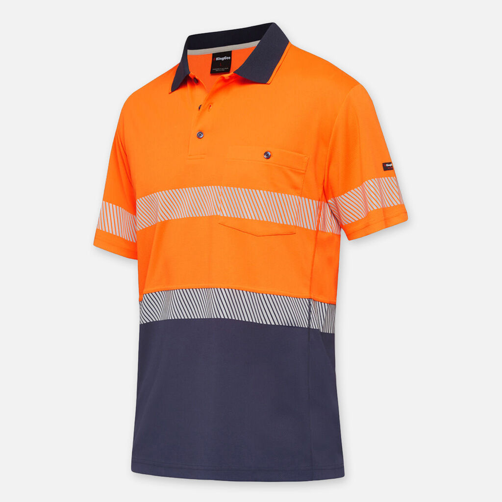 K54215-Workcool Hyperfreeze Spliced Taped Polo S/S