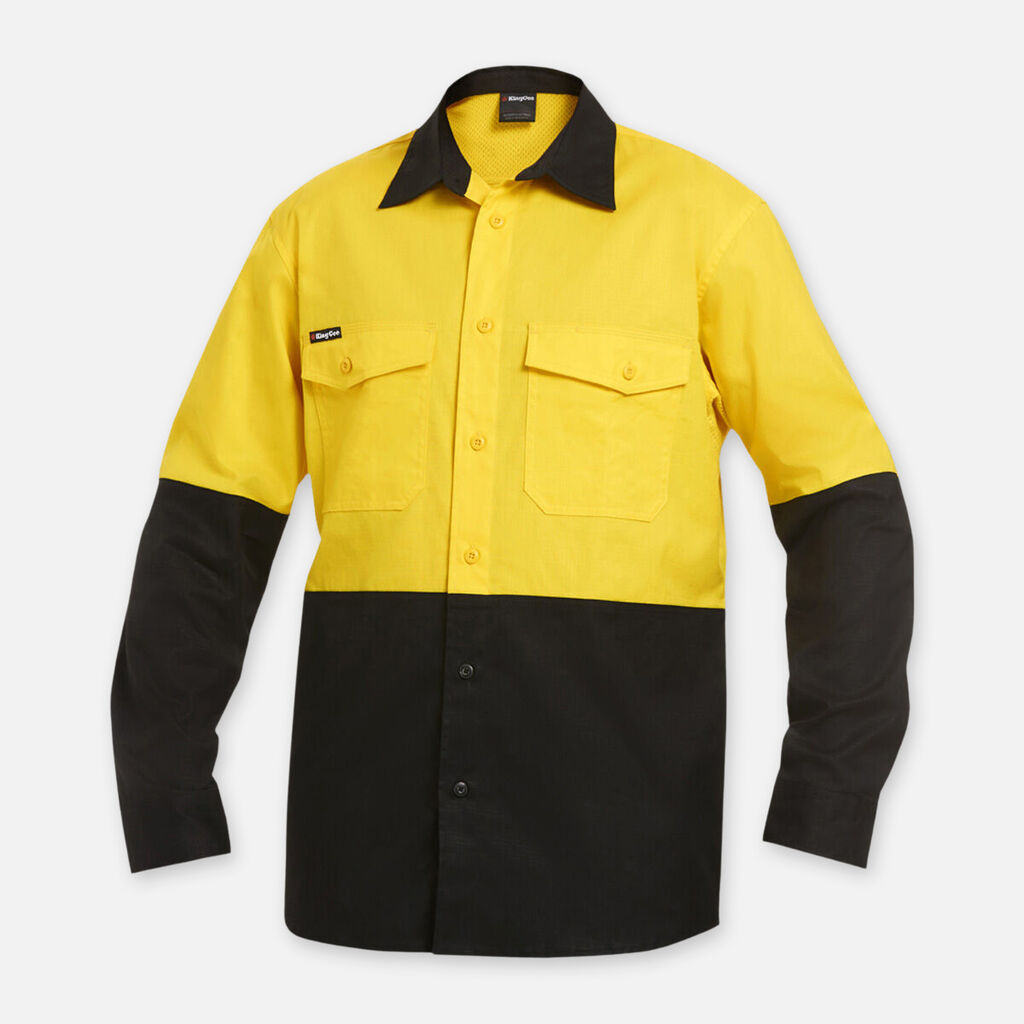 K54870-Workcool 2 Hi-Vis Spliced Shirt L/S