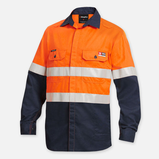 K84000-Shieldtec Lenzing FR Hi-Vis Spliced LS Shirt T (New)