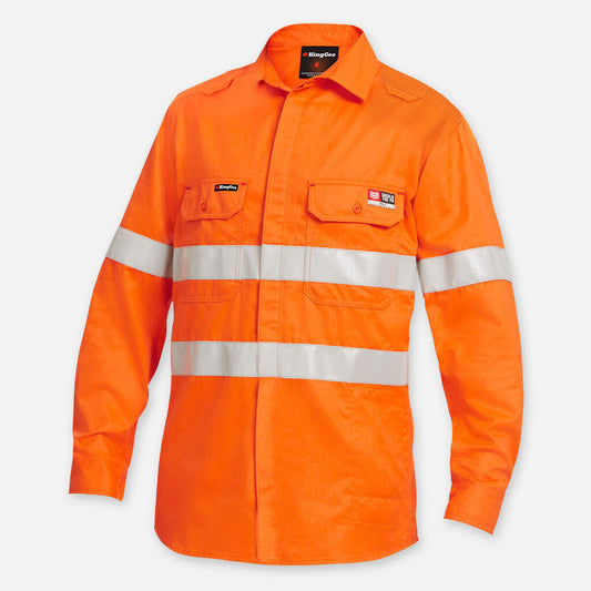 K84001-Shieldtec Lenzing FR Hi-Vis LS Shirt T (New)