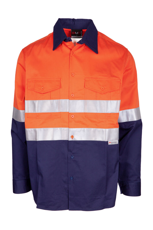 S007LP-100% Combed Cotton Drill Long Sleeve Shirt - 3M