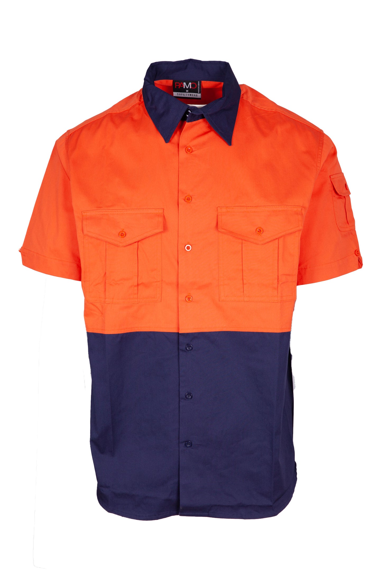 S007MS-100% Combed Cotton Drill Short Sleeve