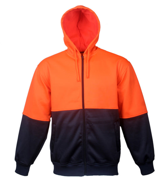 SJ1104-Unisex Adults Hi-Vis Full Zip Hoodie