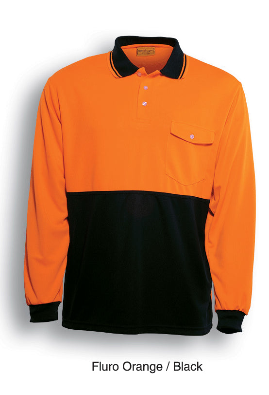 SP0426-Hi-Vis Safety Polo -Long Sleeve