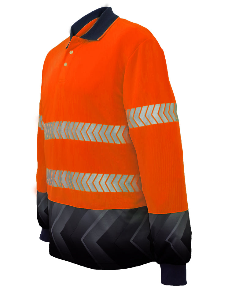 SP0724-High-Vis L/S Sublimated Reflective Polo