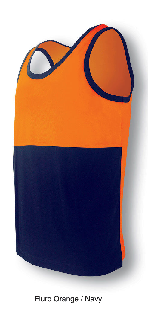 ST0540-Hi-Vis Polyface/Cotton Back Singlet