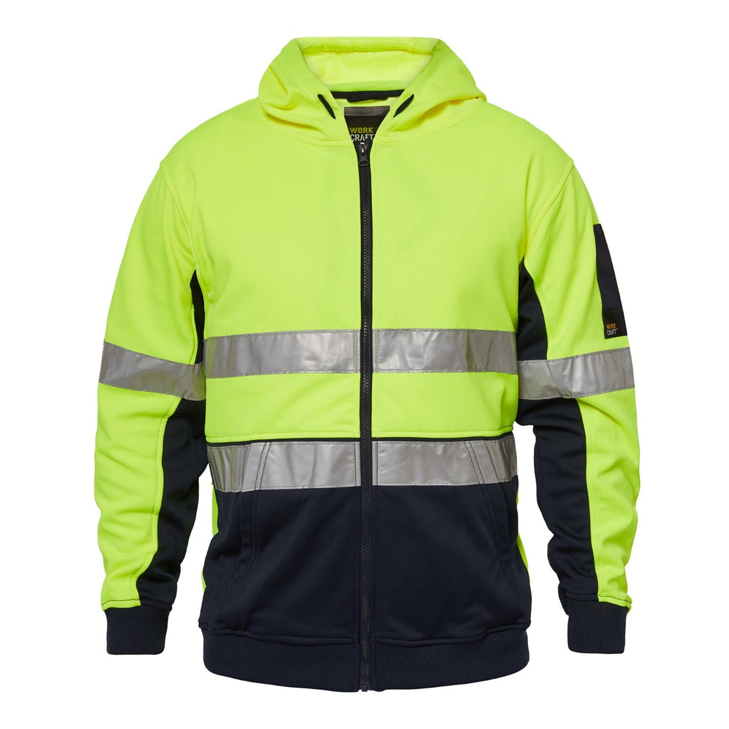 WT8011-Two Tone Hi Vis Hoodie W Tape