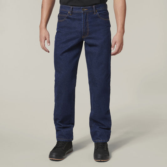 Y03514-HEAVY DUTY WASHED DENIM WORK JEANS