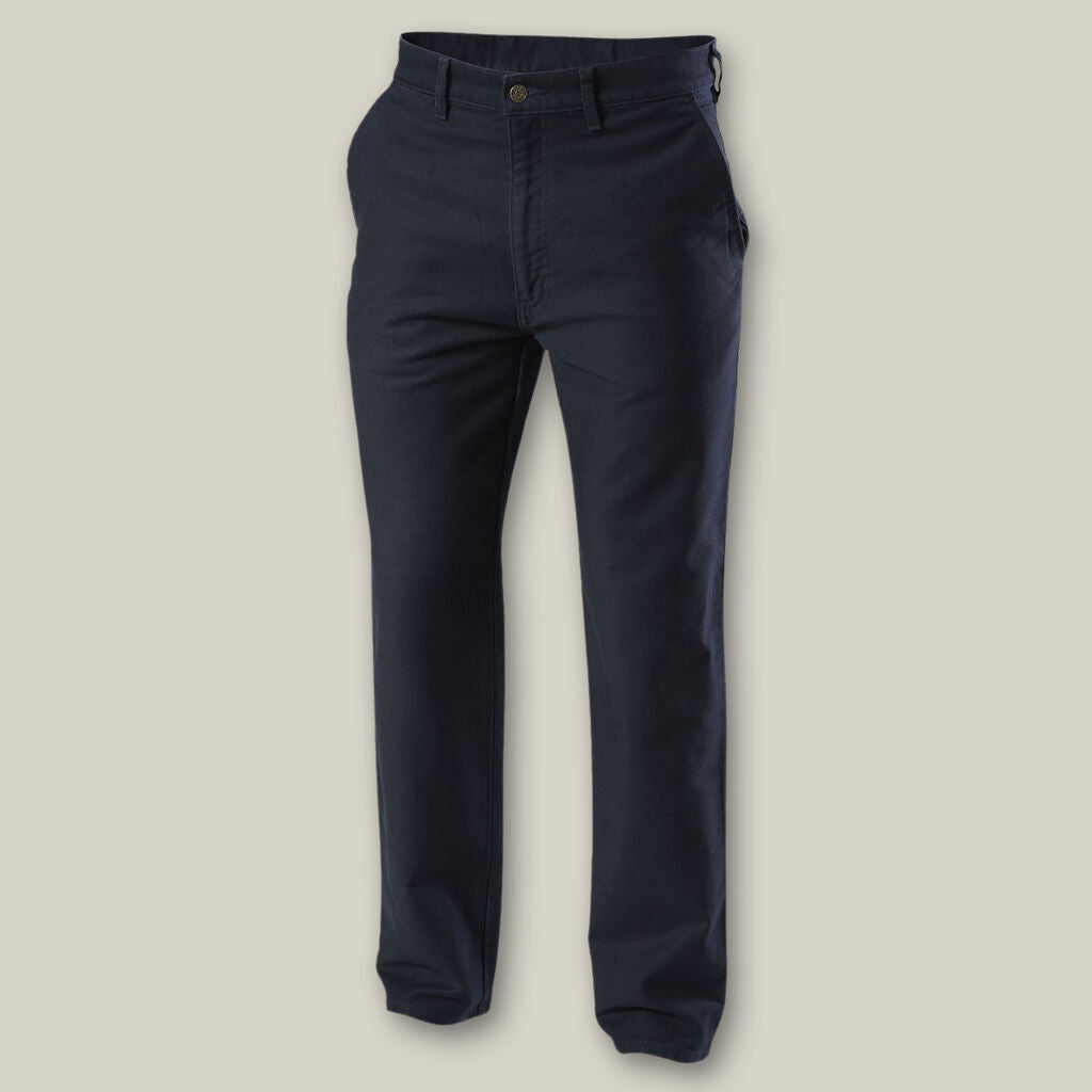 Y03876-MOLESKIN PLAIN FRONT DENIM WORK JEANS