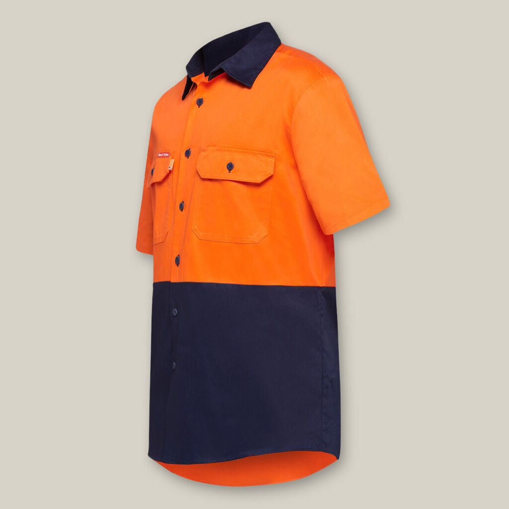 Y04620-CORE HI-VIS LIGHT WEIGHT VENTED SHORT SLEEVE COTTON SHIRT