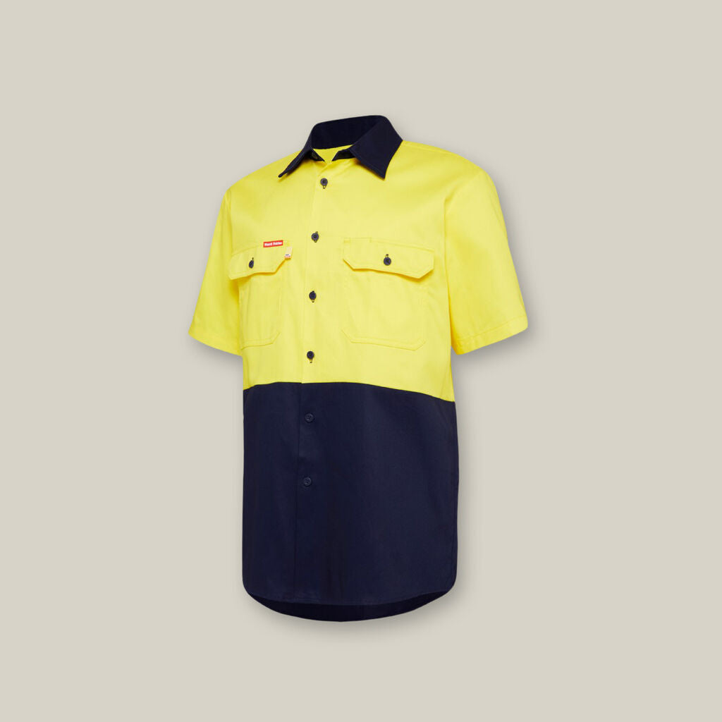 Y04620-CORE HI-VIS LIGHT WEIGHT VENTED SHORT SLEEVE COTTON SHIRT