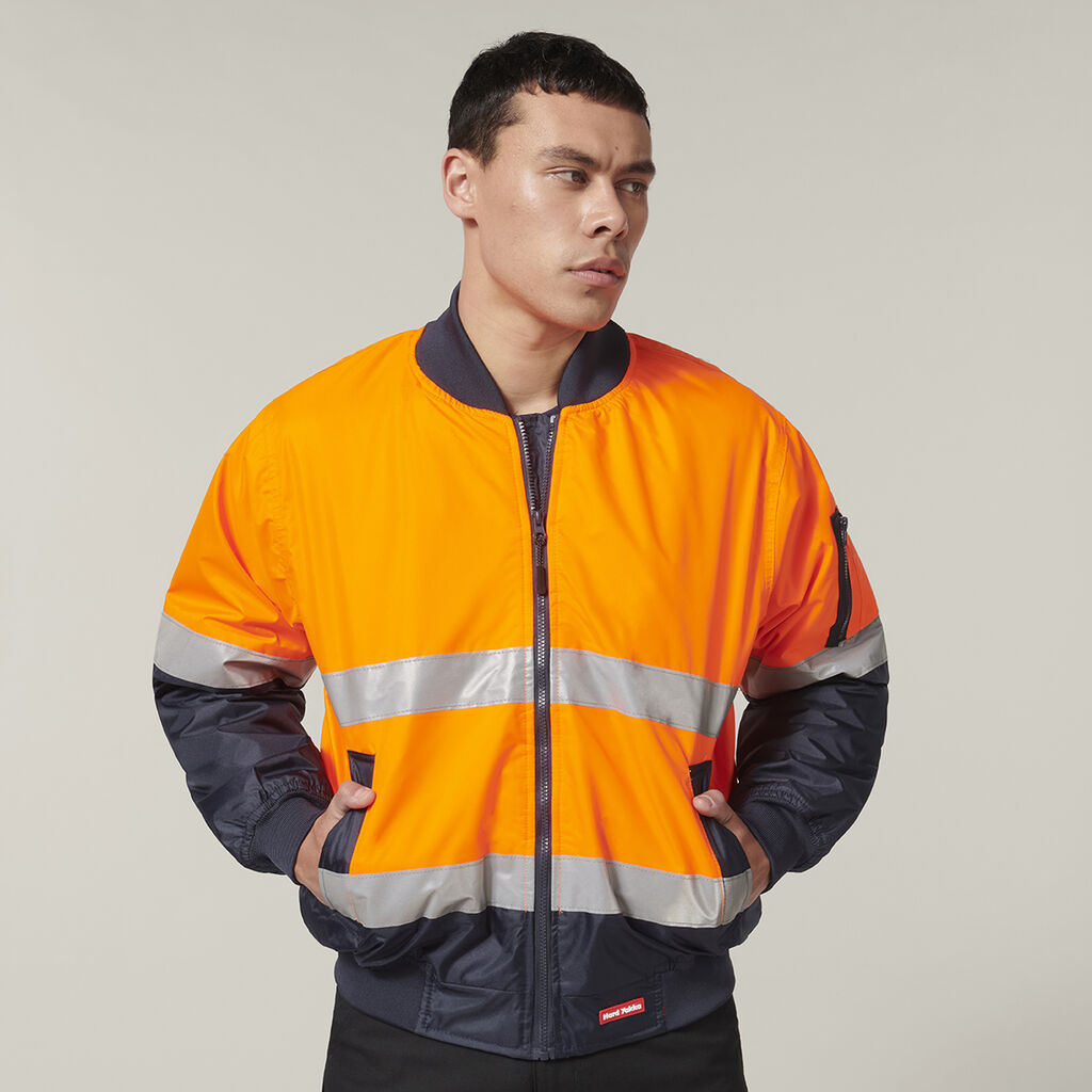 Y06675-CORE HI-VIS 2 TONE TAPED WATERPROOF BOMBER JACKET