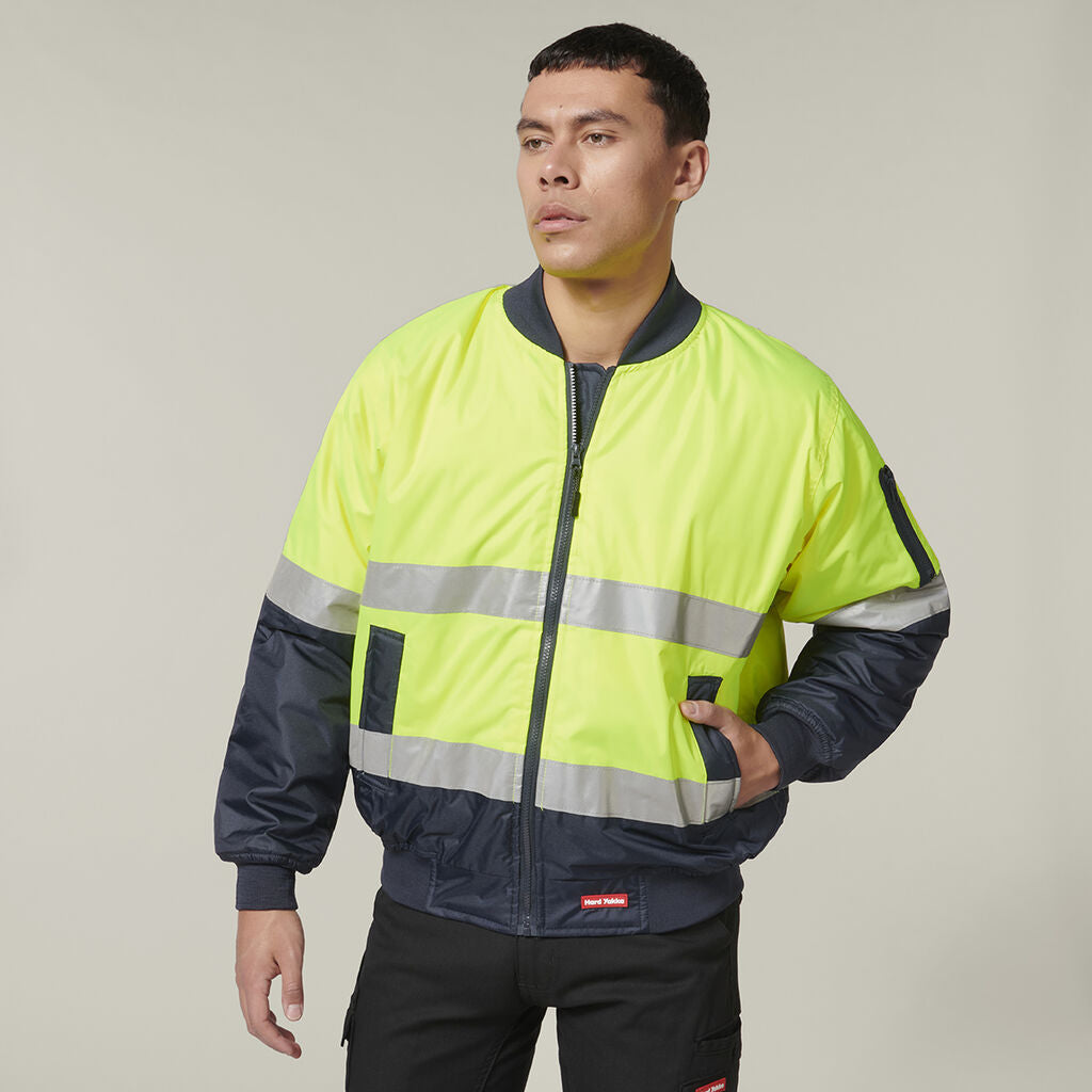 Y06675-CORE HI-VIS 2 TONE TAPED WATERPROOF BOMBER JACKET