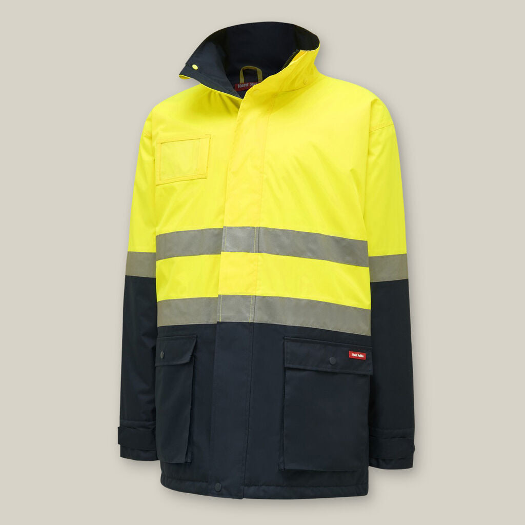 Y06685-CORE HI-VIS 2 TONE TAPED QUILTED WATERPROOF JACKET