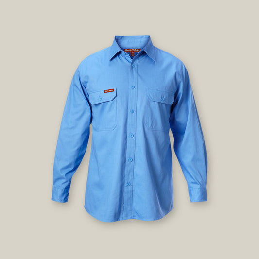 Y07500-LONG SLEEVE OPEN FRONT COTTON DRILL WORK SHIRT