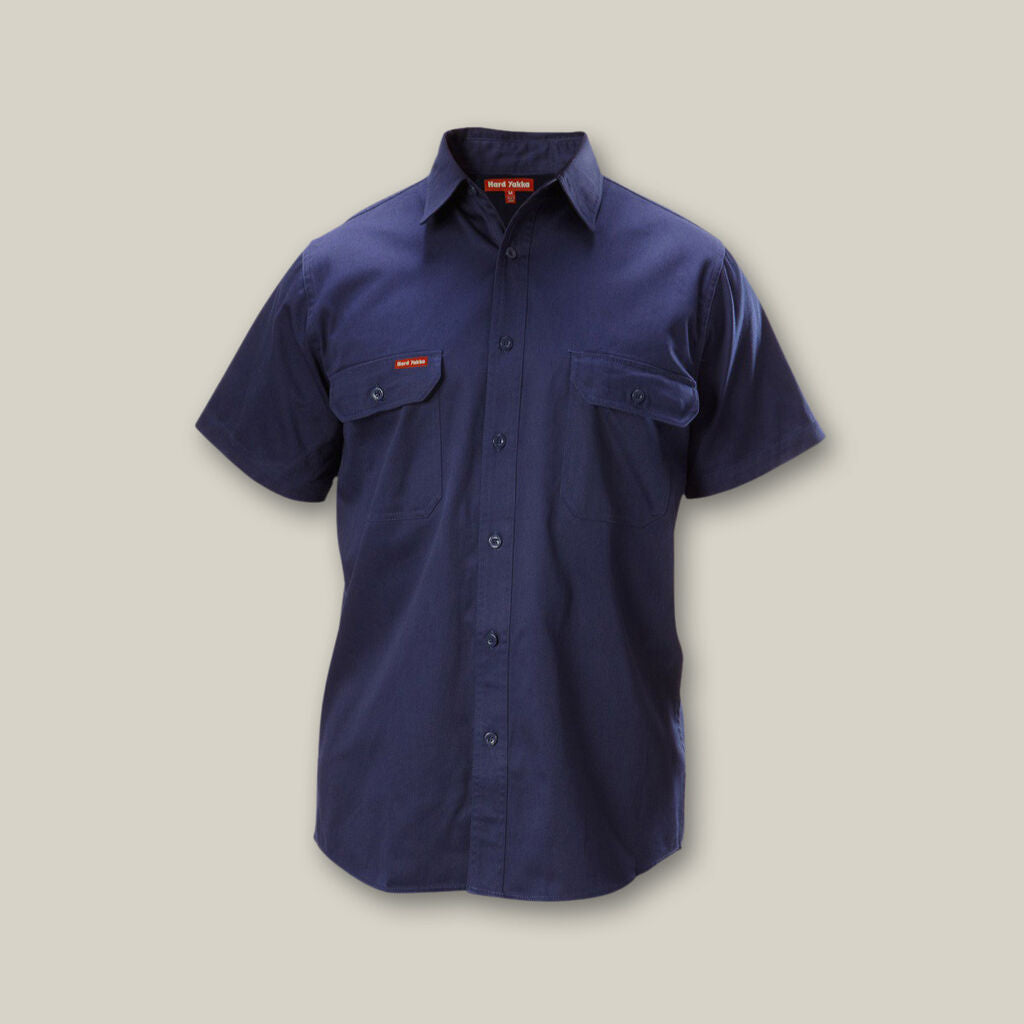 Y07510-SHORT SLEEVE OPEN FRONT COTTON DRILL WORK SHIRT