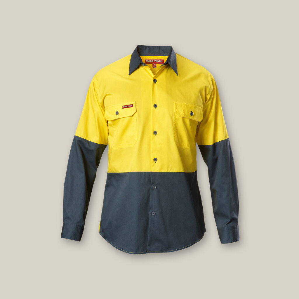 Y07558-KOOLGEAR HI-VIS 2 TONE VENTED LONG SLEEVE SHIRT